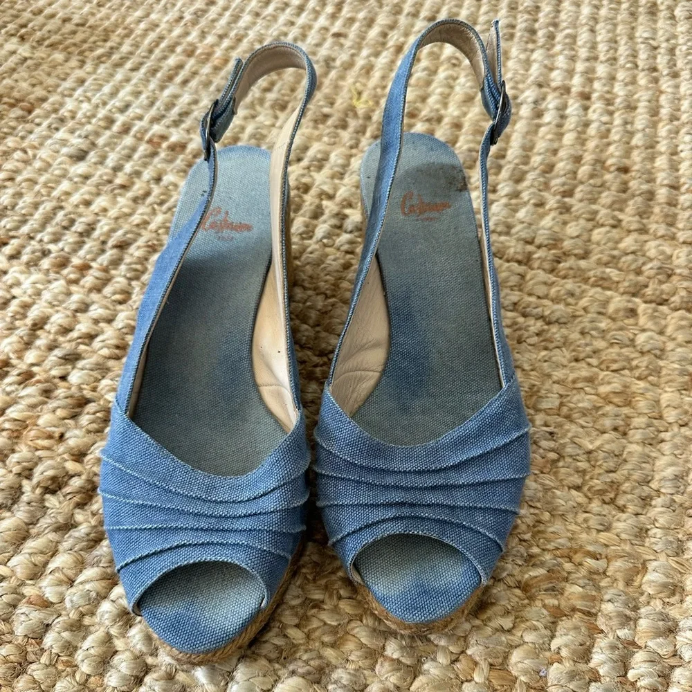 CASTANIERE DENIM WEDGE SANDAL SIZE 39